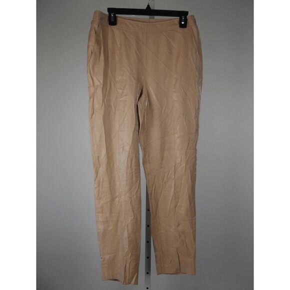 Anne Klein Women's Light Coffee Shimmer Twill Side Zip Pants Trouser  6 - Picture 2 of 8